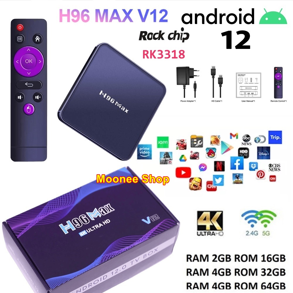 Jual Android TV Box H96 MAX 4GB 64GB Bluetooth Miracast Resolusi 4K