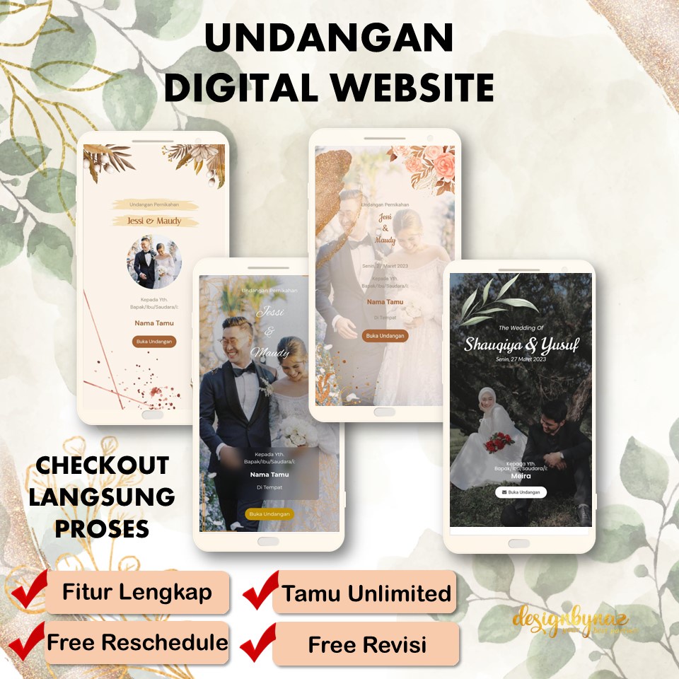 Jual UNDANGAN DIGITAL WEBSITE PERNIKAHAN WEDDING WEBSITE INVITATION