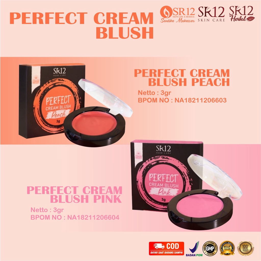 Jual SR12 MAKASSAR PERFECT CREAM BLUSH BLUSH ON PERONA PIPI Shopee