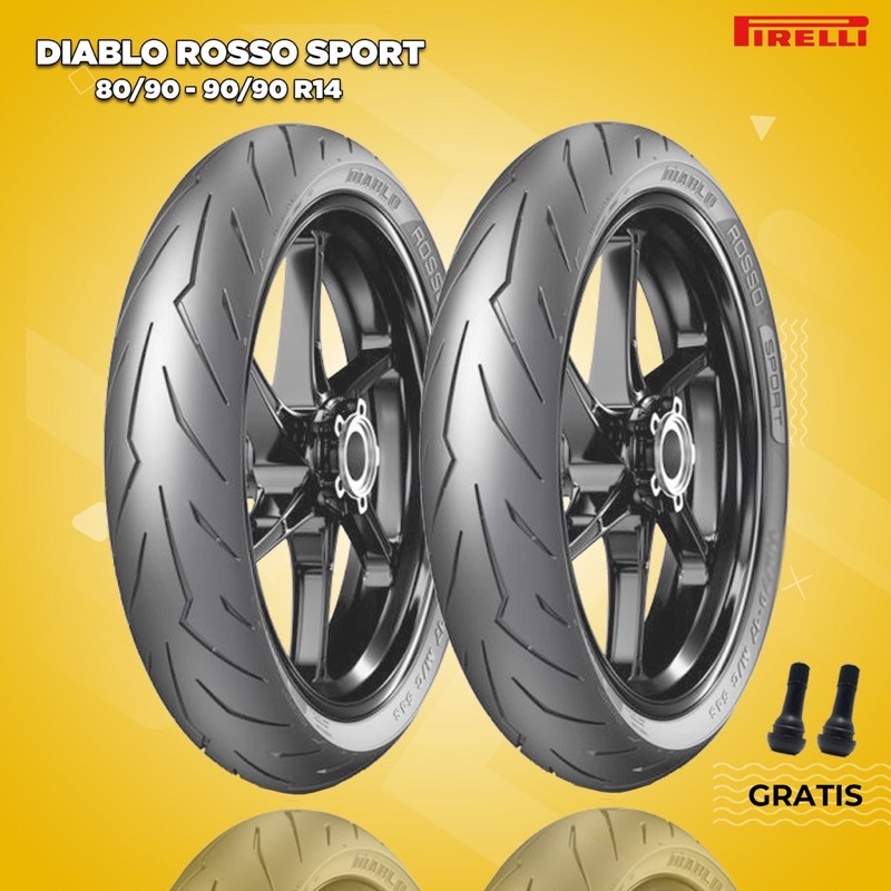 Jual Paket Ban Motor Matic PIRELLI DIABLO ROSSO SPORT 80 90 90 90