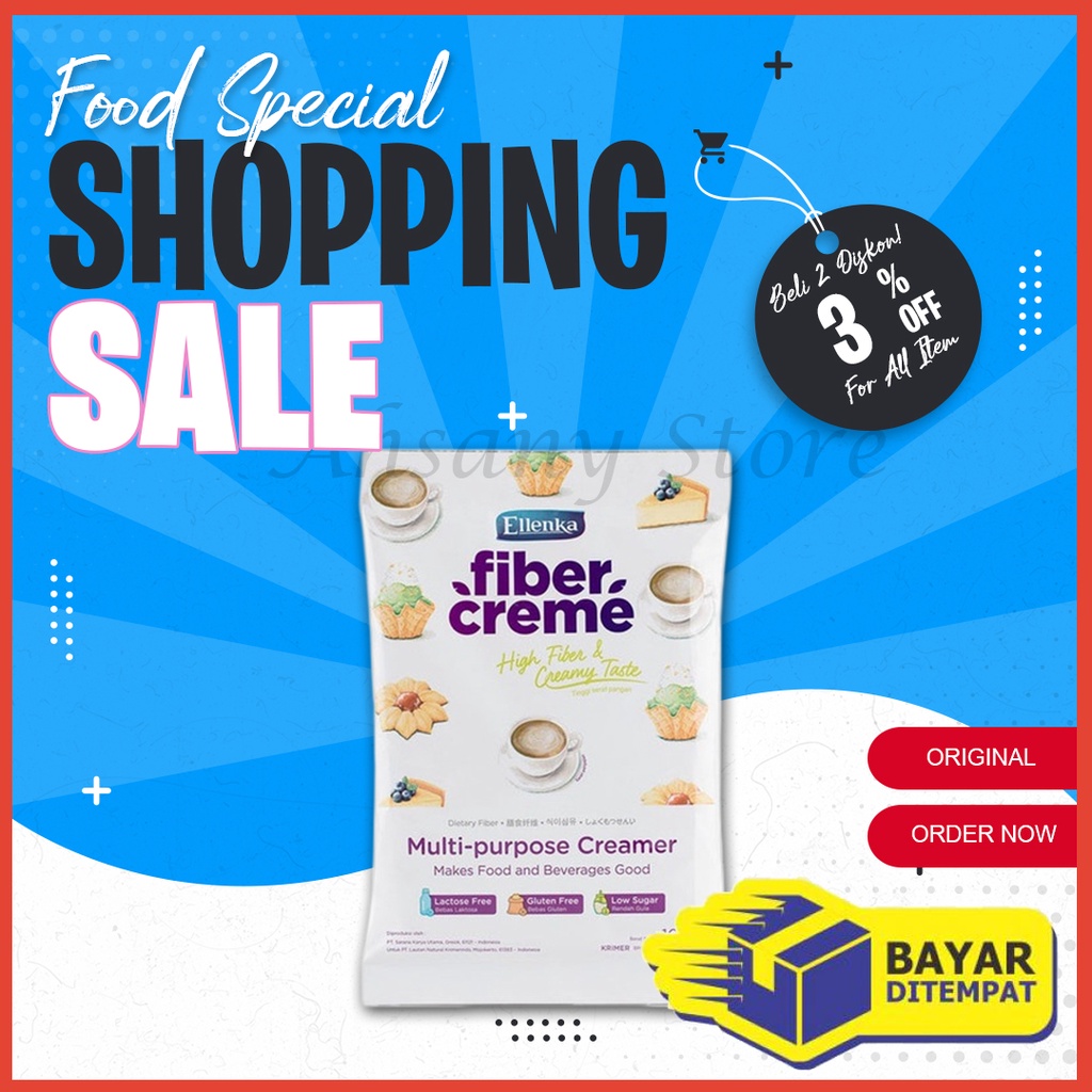 Jual Fiber Creamer Krimer Cremer Bubuk Creme Ellenka 100gr Shopee