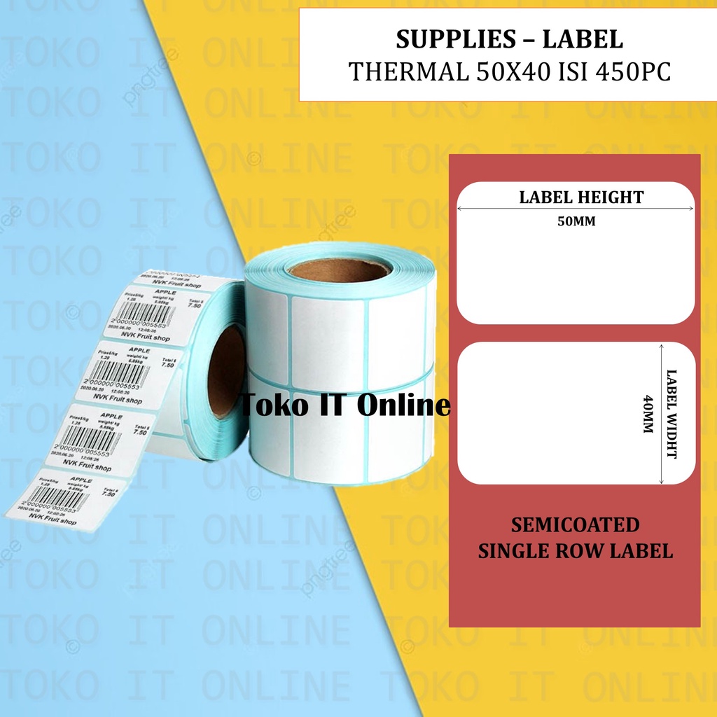 Jual Label Thermal X Mm Line Sticker Label Thermal X Mm Isi