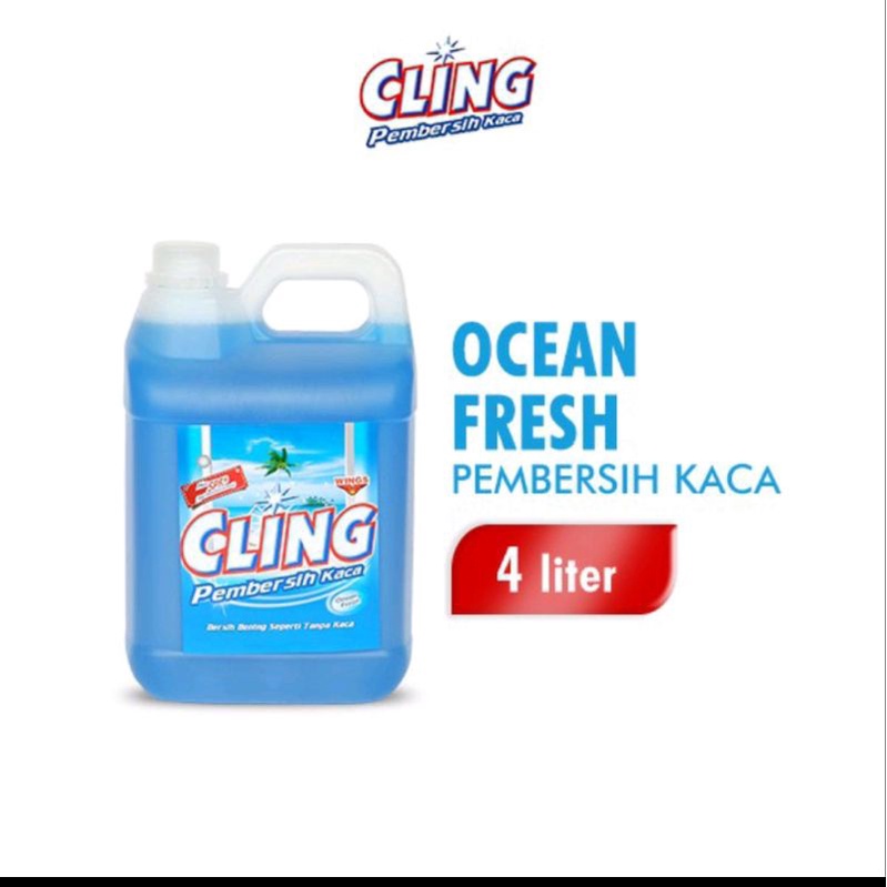 Jual CAIRAN PEMBERSIH KACA CLING 4 LITER JERIGEN GLASS CLEANER Shopee