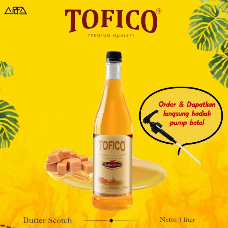 Jual Sirup Tofico Butterscotch 1 Liter Sirup Butter Scotch Shopee