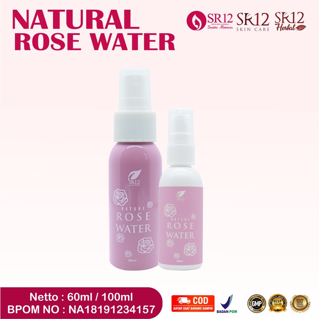 Jual Sr Nature Rose Water Facial Spray Face Mist Make Up Tahan