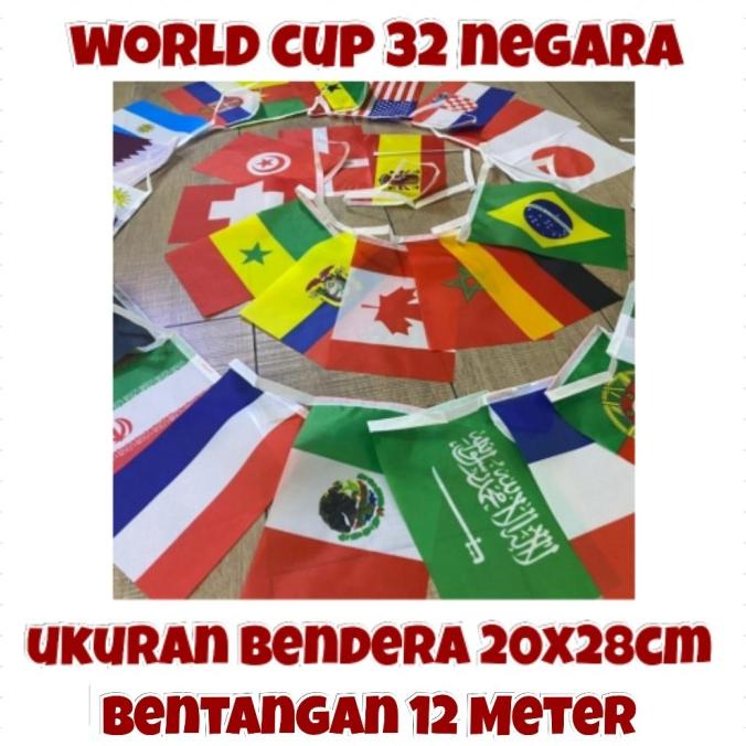 Jual COD Bendera Piala Dunia Renceng Bendera World Cup 32 Negara