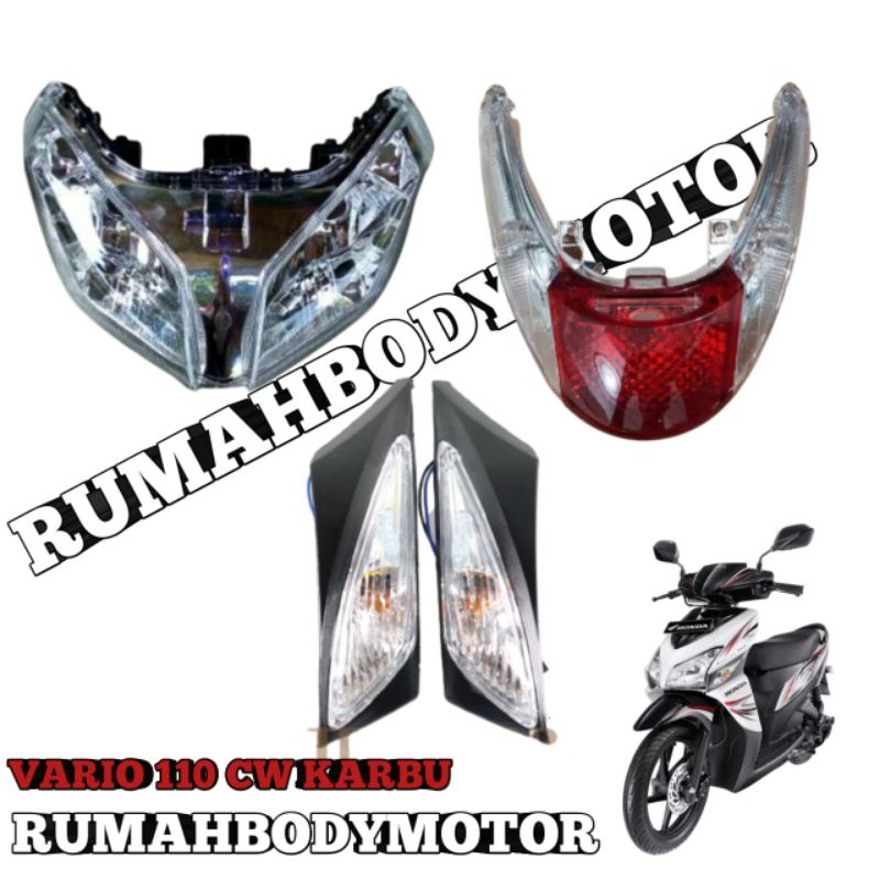 Jual Honda Vario 110 CW Karbu Cover Lampu Depan Dan Sein Vario 110 Cw