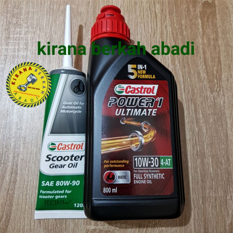 Jual Paket Oli Matic Castrol Power Ultimate W Ml Castrol