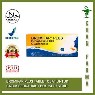 Jual BROMIFAR PLUS TABLET OBAT BATUK BERDAHAK 1 BOX ISI 10 STRIP