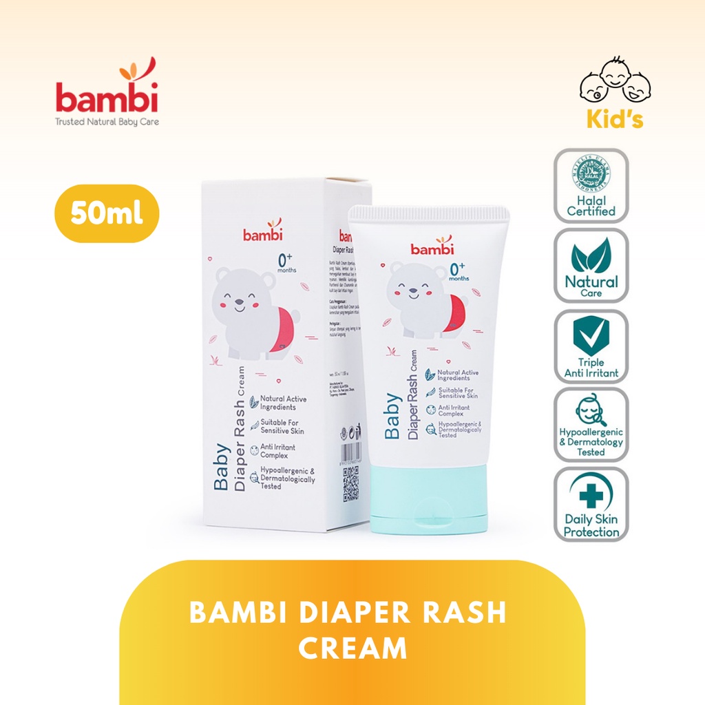 Jual BAMBI BABY DIAPERS RASH CREAM 50ml Shopee Indonesia