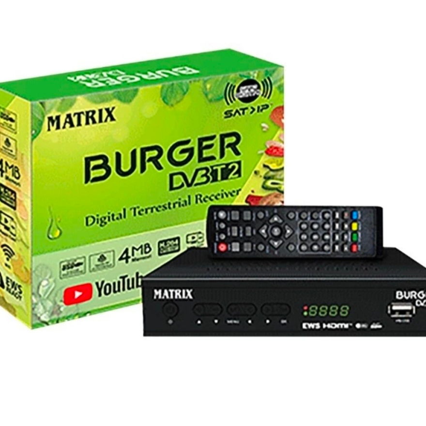 Jual Set Top Box Set Top Box Matrix Burger Hijau Receiver Tv Digital