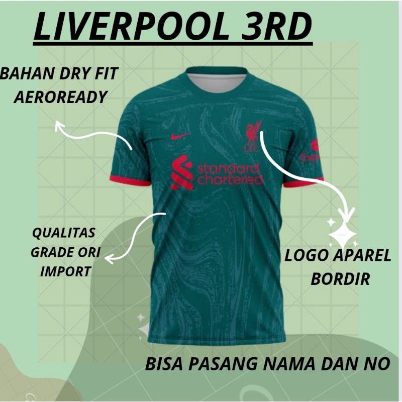 Jual Jersey Bola Liv Er Pool 3rd 2022 2023 Baju Bola Grade Ori Import