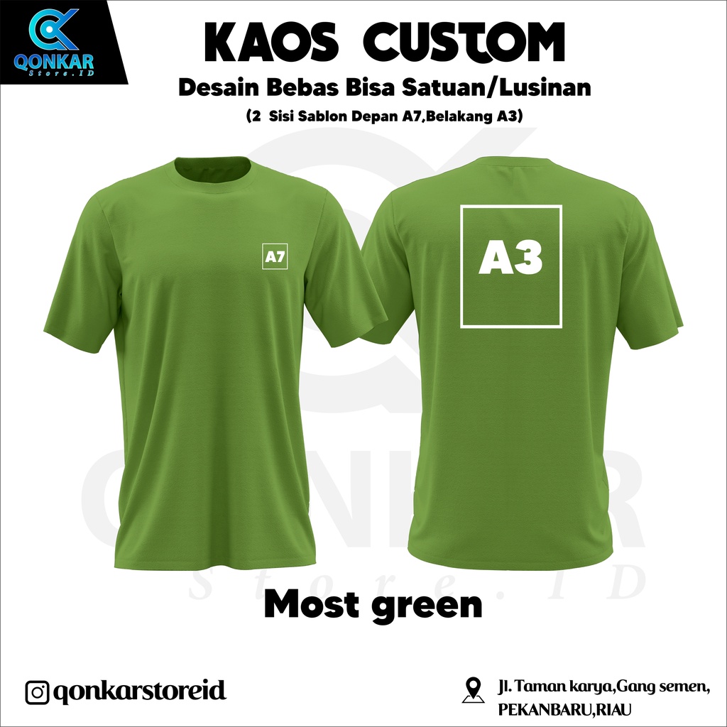 Jual Kaos Sablon Custom Satuan Desain Bebas Bahan Cotton Combed S