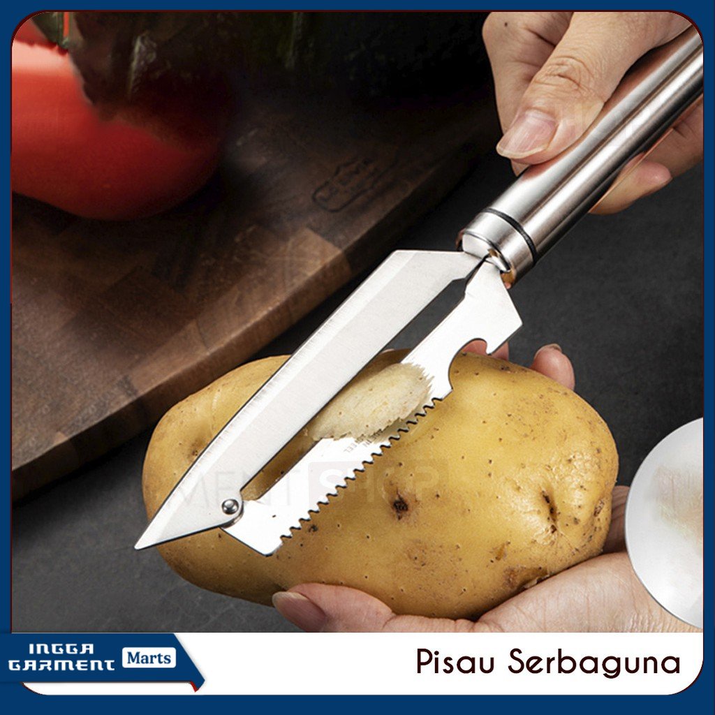 Jual Pisau Stainless Alat Pengupas Kulit Buah Penyisik Ikan Peeler