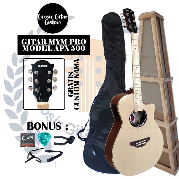 Jual Gitar Akustik Elektrik R Apx Standar Free Packing Kayu