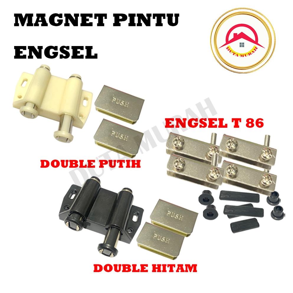 Jual Stok Ready Engsel Kaca Jepit Magnet Double Push Open Pintu