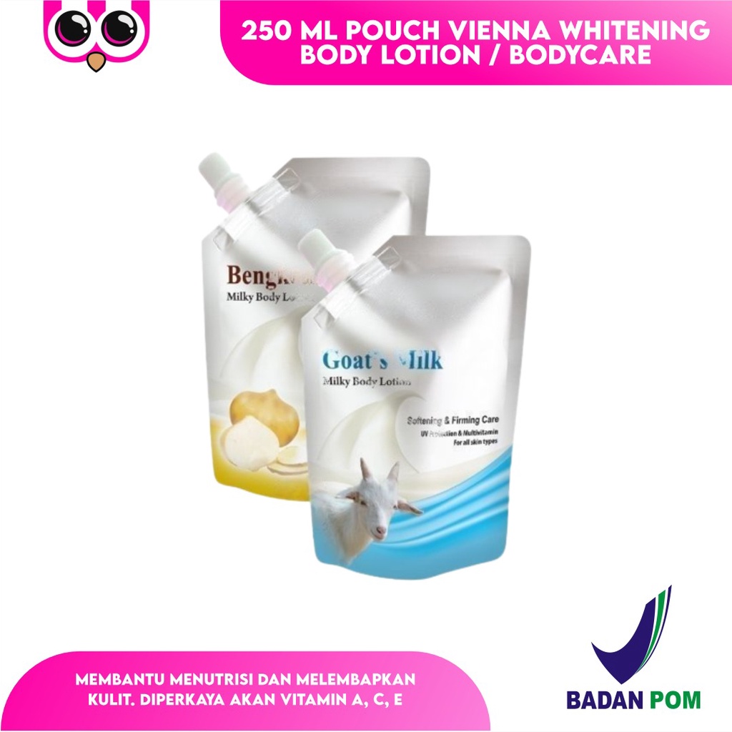 Jual 250 ML POUCH VIENNA WHITENING BODY LOTION BODYCARE HANDBODY