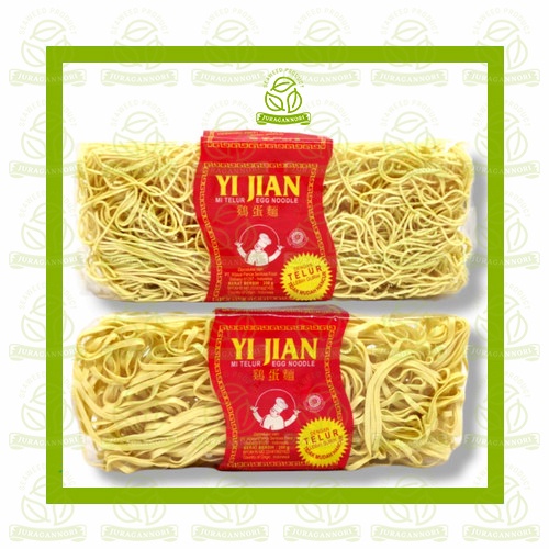 Jual Mie Telur Yi Jian Egg Noodle Mie Gram Kecil Lebar Shopee