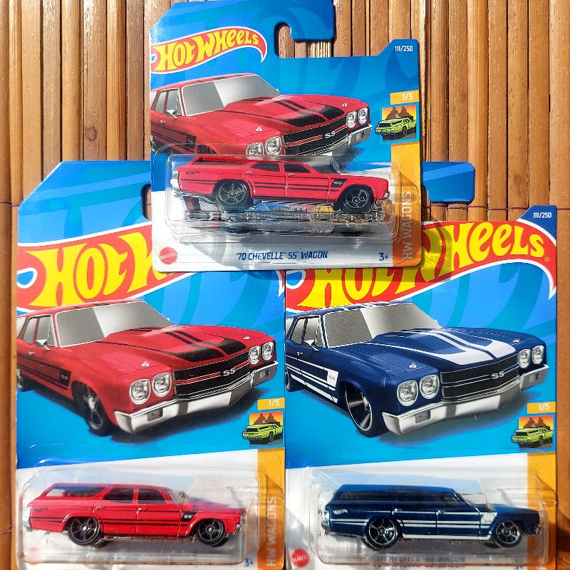 Jual Hotwheels Chevelle Ss Wagon Biru Merah Short Card Chevy