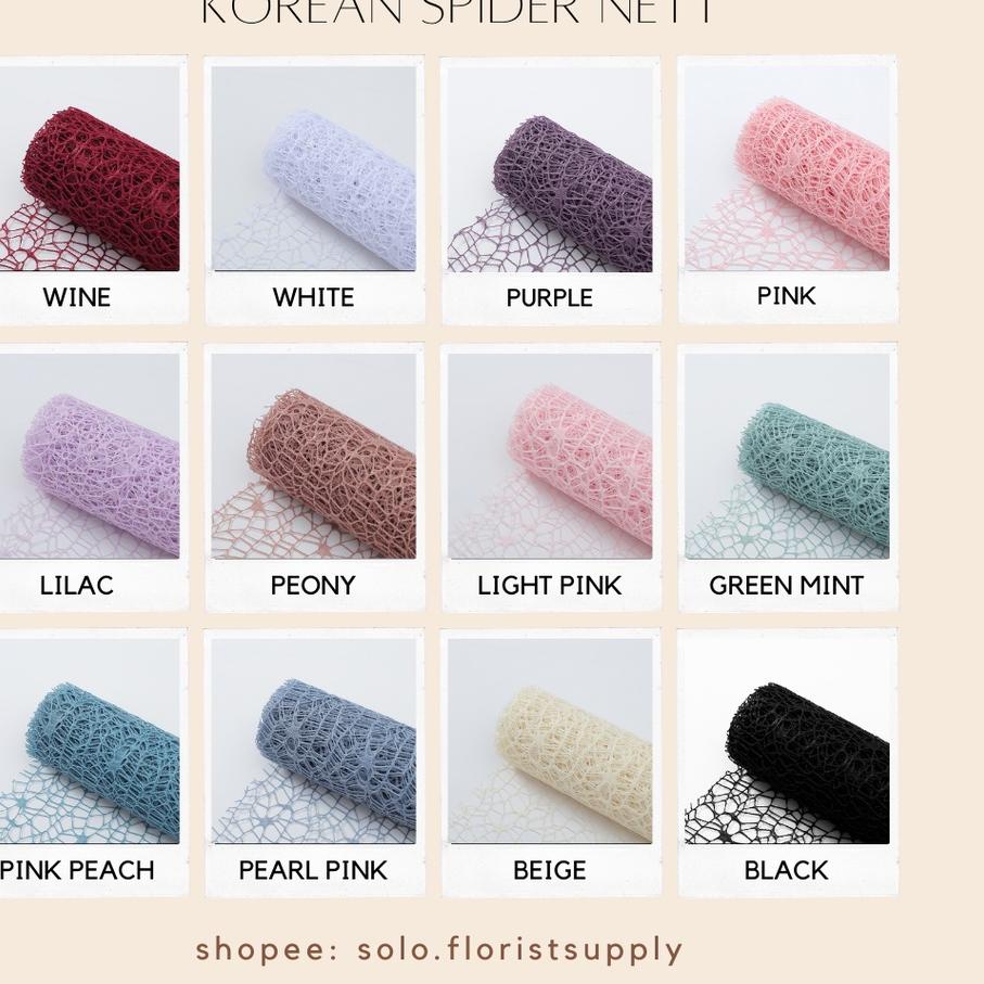 Jual Terlaris Flower Mesh Korean Spider Net Korean Jaring Net Roll