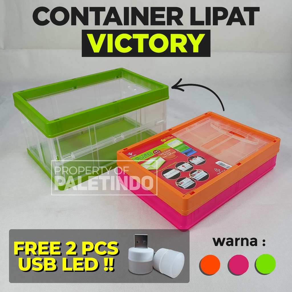 Jual Kontainer Box Plastik Lipat Medium Kotak Penyimpanan Barang