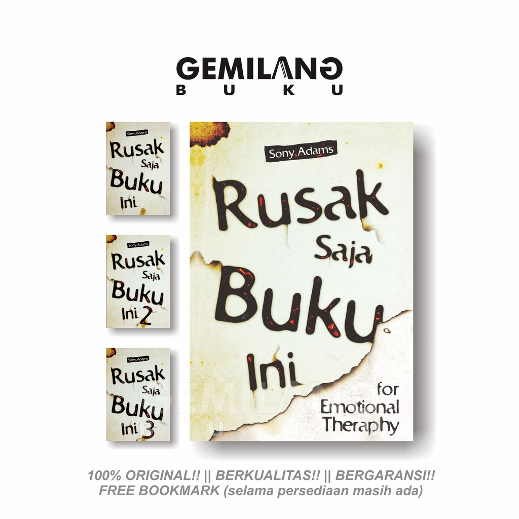 Jual Buku Rusak Saja Buku Ini For Emotional Teraphy 1 2 3 4 Sony