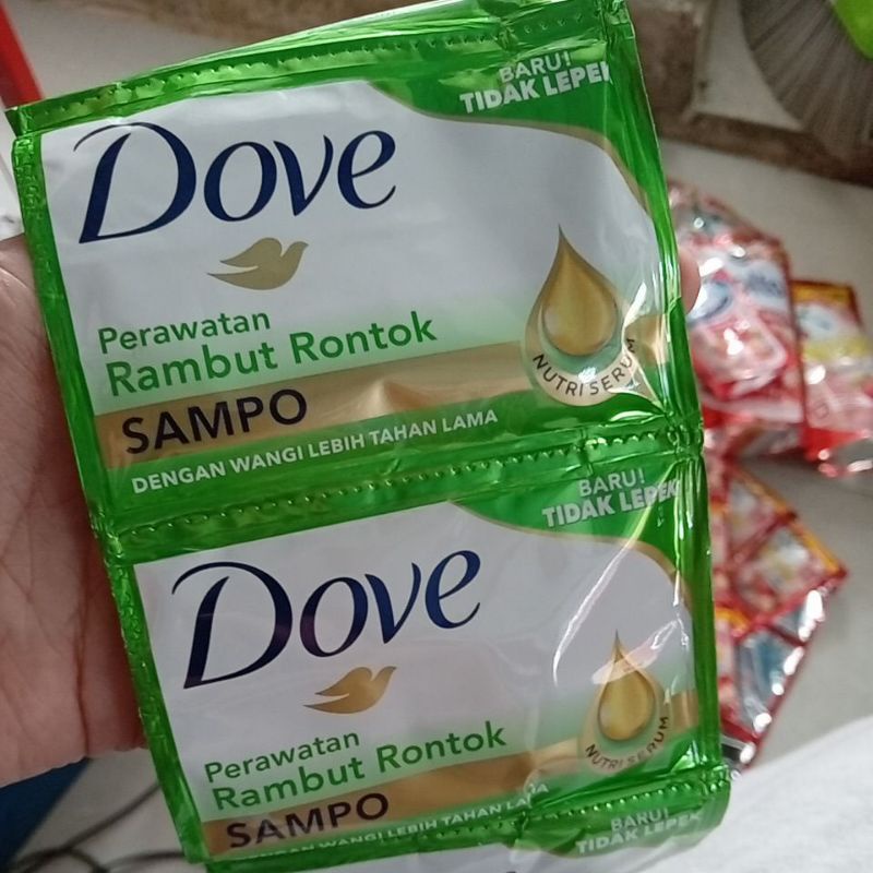 Jual 1 Renceng Dove Sampo Perawatan Rambut Rontok 13 Sachetx9ml