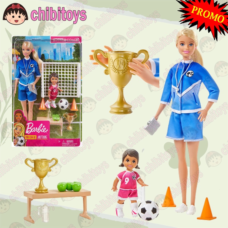 Jual BONEKA BARBIE SOCCER COACH PLAYSET PLAY SET DREAMTOPIA