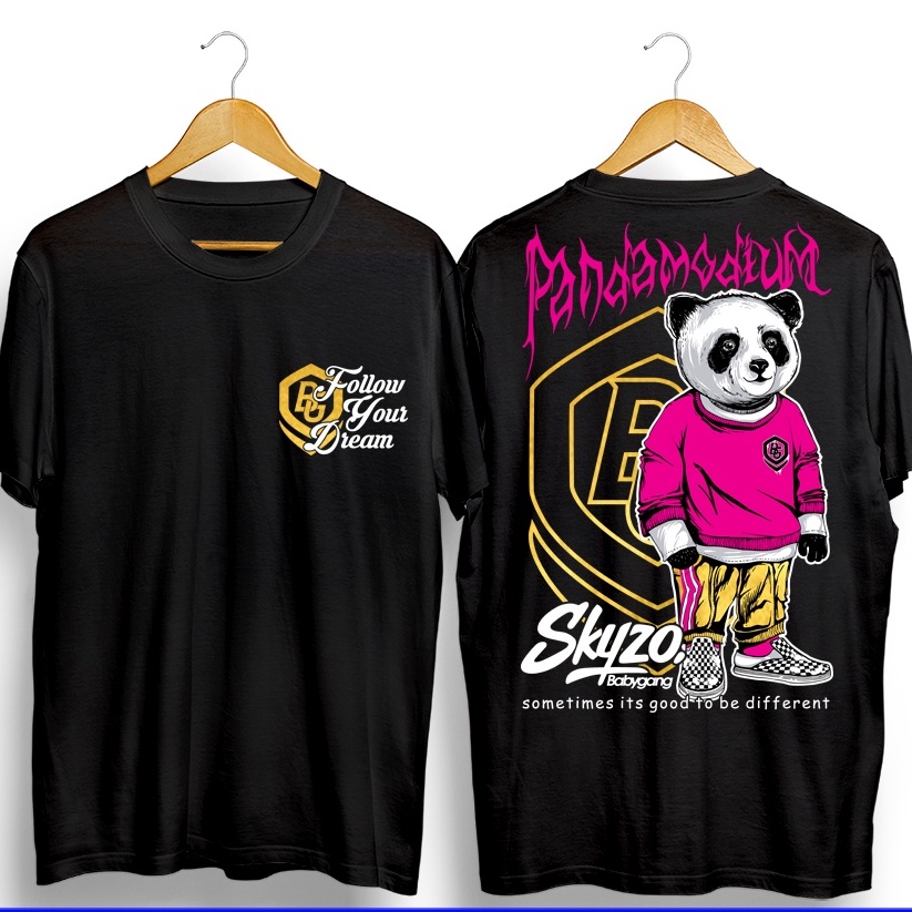 Jual KAOS PRIA SKYZO PANDA OUTFIT KAOS UNISEX PAKAIAN PRIA KAOS