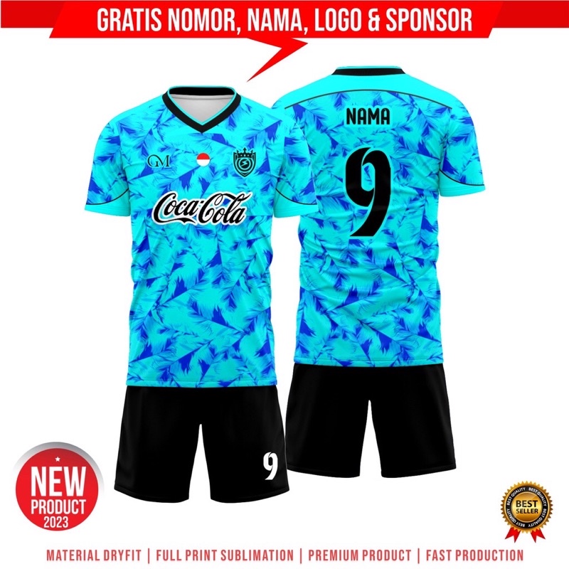 Jual Jersey Olahraga Sepak Bola Futsal Glam Tosca Gratis Pasang Nama No