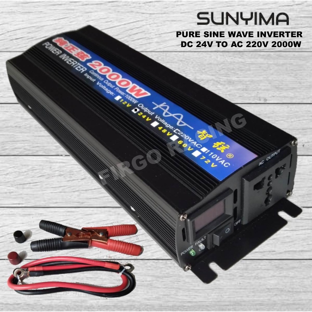 Jual Power Inverter Pure Sine Wave Dc V To Ac V W Shopee