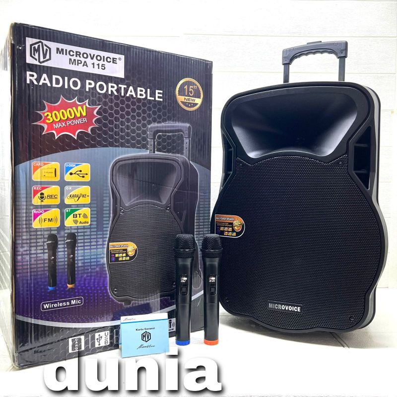 Jual Speaker Portable Portable Wireless MicroVoice MPA 115 Original 15