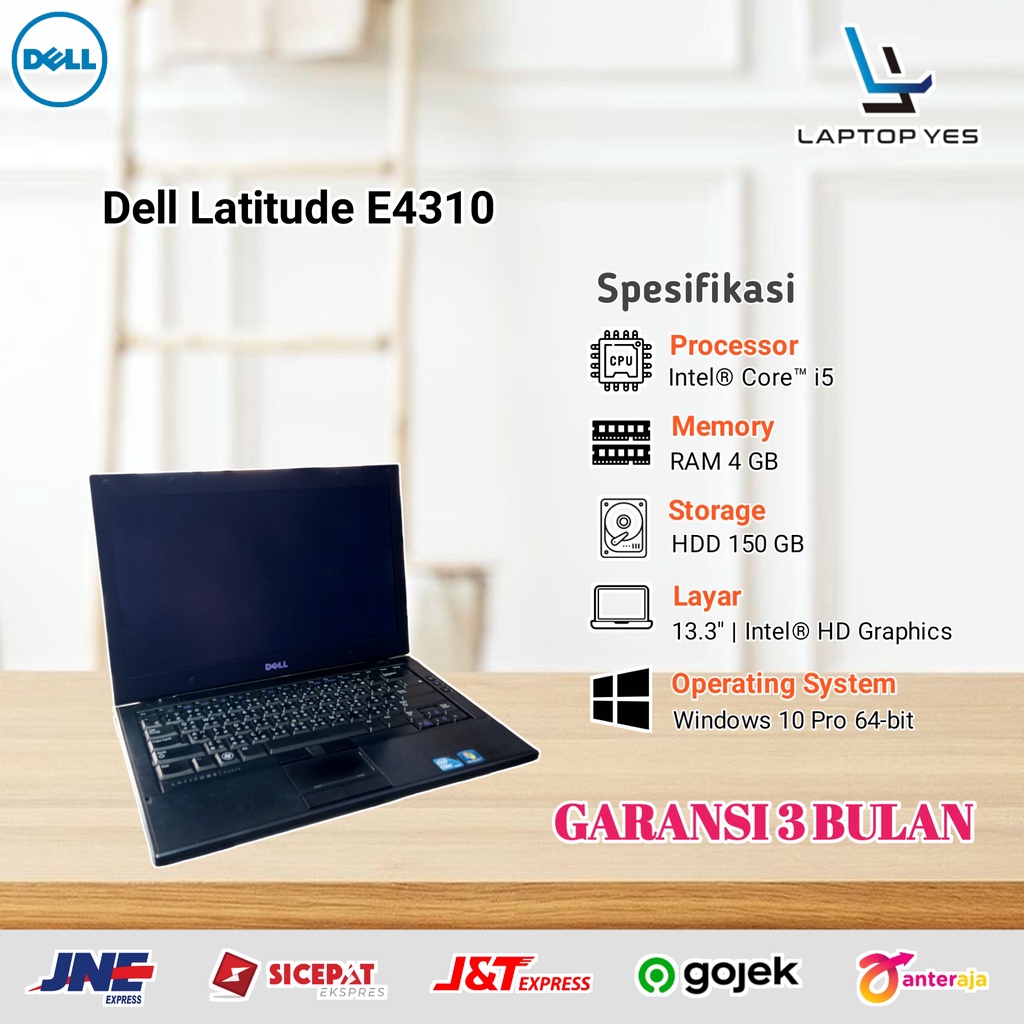 Jual Laptop DELL Latitude E4310 Second Berkualitas Intel Core I5 RAM 4