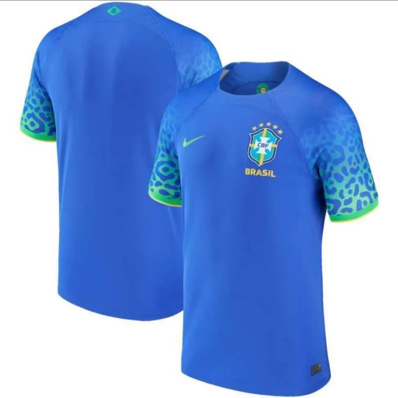 Jual JERSEY BRAZIL AWAY FIFA WORLD CUP QATAR 2022 GRATIS NAMA DAN NOMOR