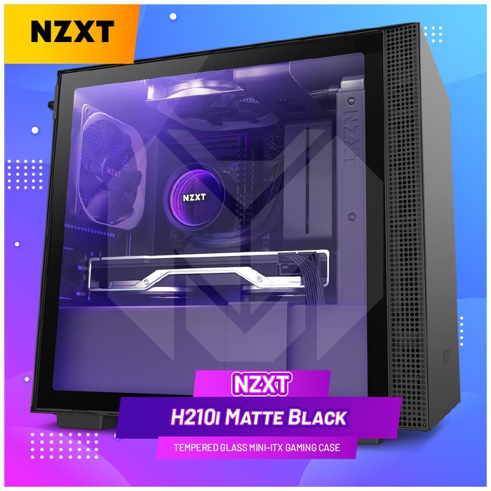 Jual NZXT H210i Matte Black Tempered Glass Mini ITX Gaming Case