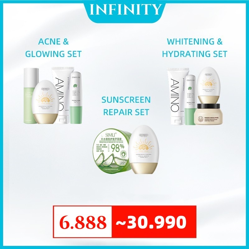 Jual Hunmui Paket Bundling Skincar Kecantikan With Sunscreen Paket