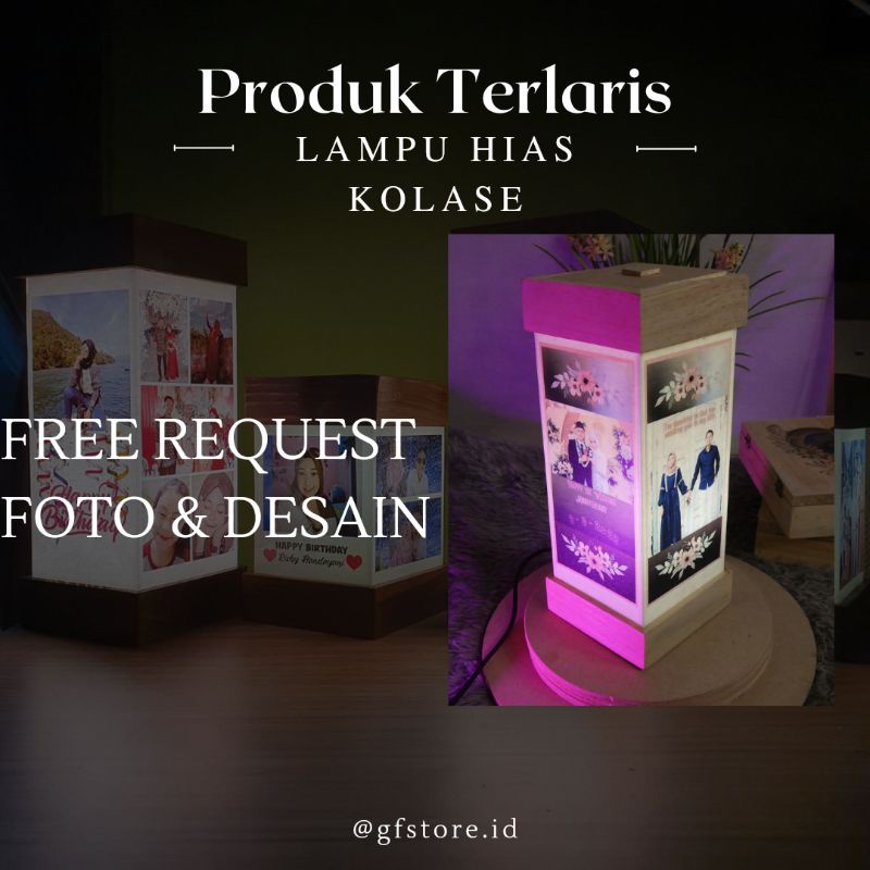 Jual Best Seller Lampu Foto Kolase Kado Wisuda Ulang Tahun