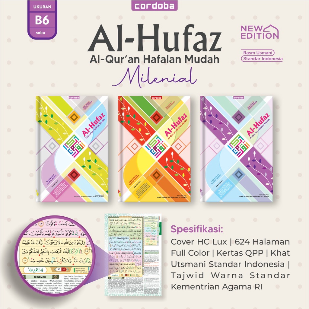 Jual Al Hufaz Al Quran Hafalan Mudah Size A Milenial Hard Cover