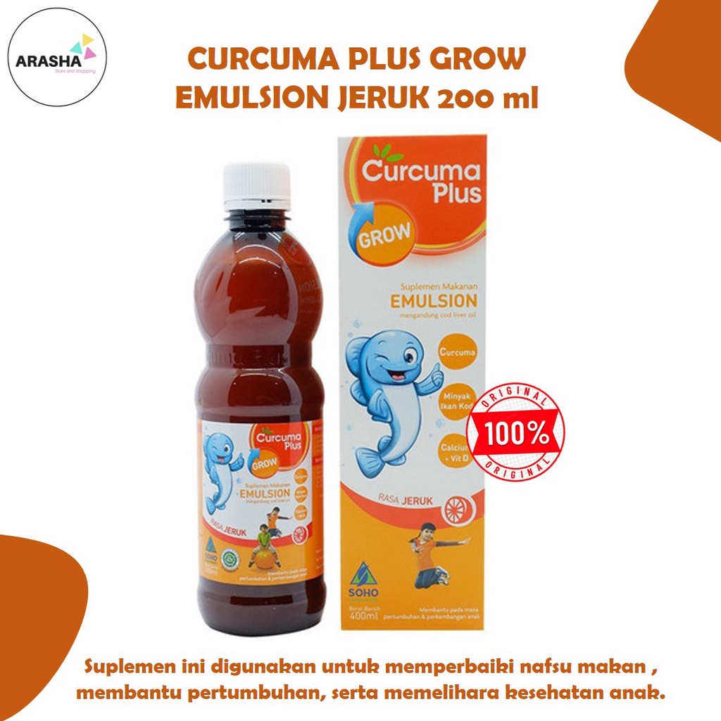 Jual Curcuma Plus Grow Emulsion Rasa Jeruk Ml Suplemen Vitamin