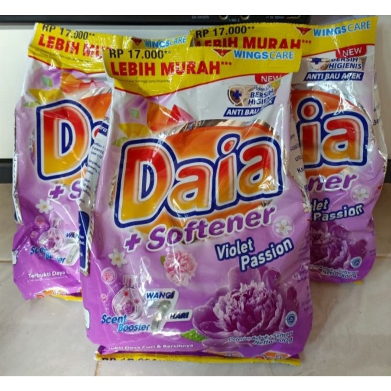 Jual Daia Powder Detergen Bag Violet Gr Shopee Indonesia