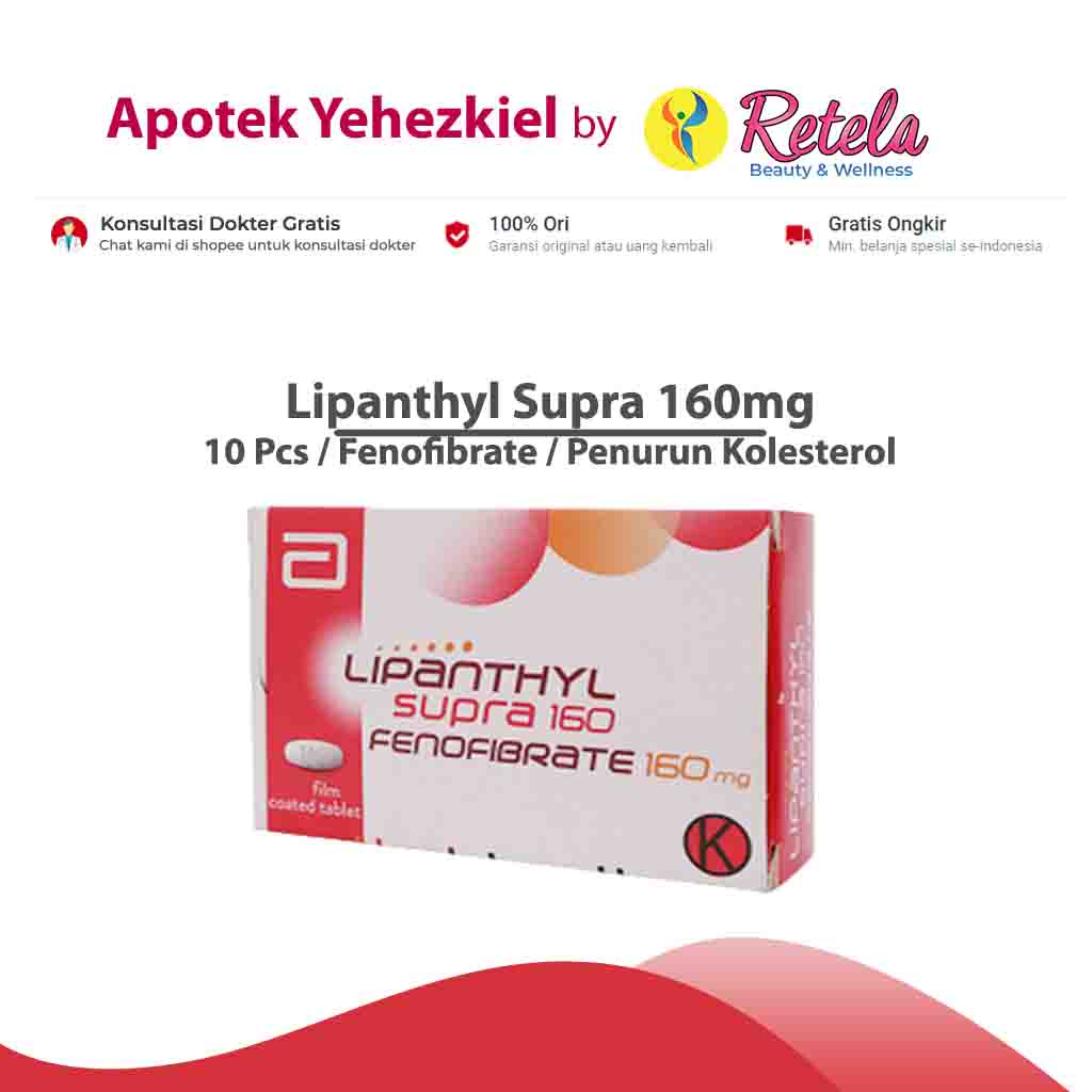 Jual Lipanthyl Supra 160 10 Tablet Fenofibrate Penurun Kolestrol