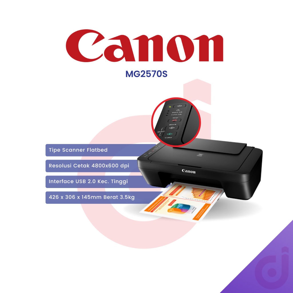 Jual Printer Canon Pixma MG2570s Print Scan Copy All In One Shopee