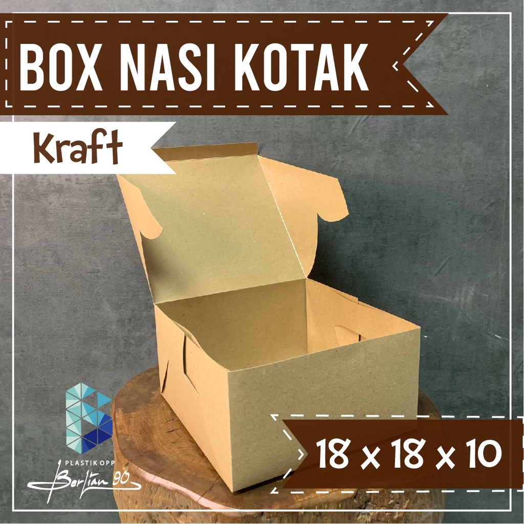 Jual Ecer Box Catering X X Kraft Laminasi Dus Nasi Kotak Box Nasi