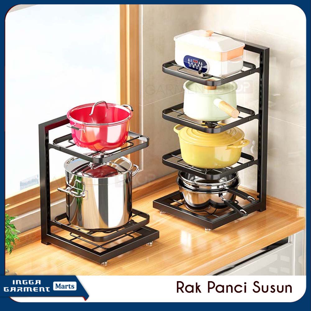 Jual Rak Panci Wastafel Bawah Dapur 2 3 4 Susun Stainless Steel Tempat