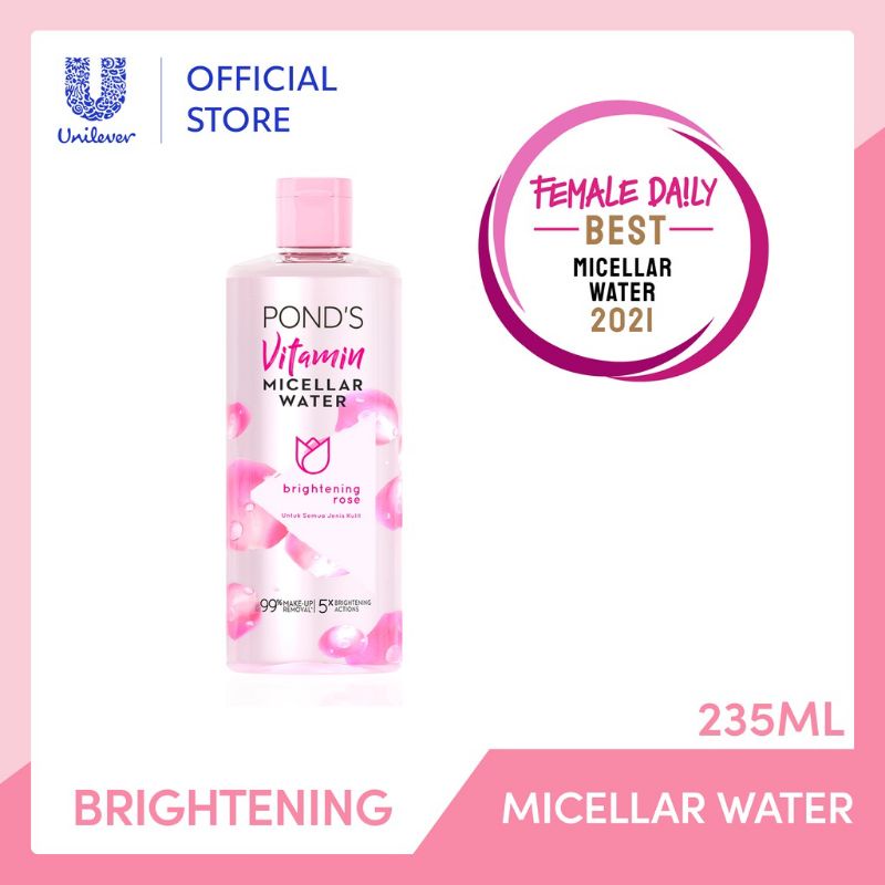 Jual Ponds Vitamin Micellar Water Brightening Rose Ml Shopee