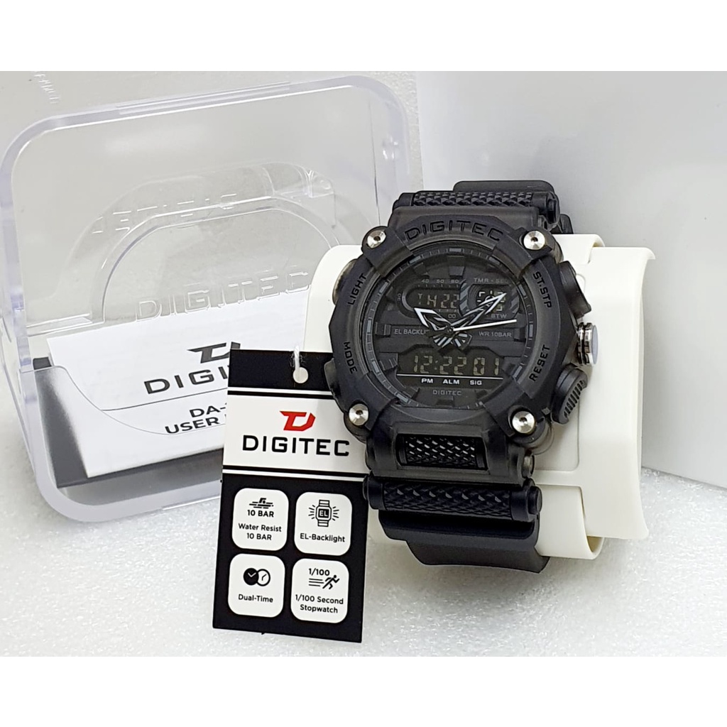 Jual Jam Tangan Pria Sport Digitec 2178 Dual Time Digital Analog