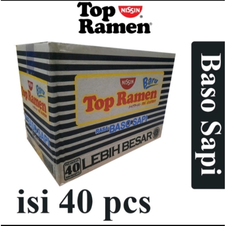 Jual Mi Top Ramen Rasa Bakso Sapi Dan Baso Pedas Dus Pcs