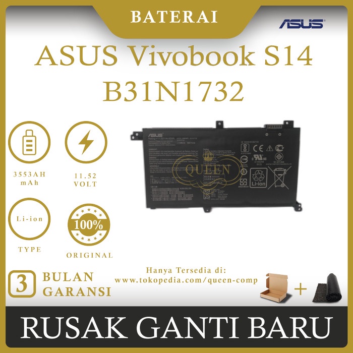 Jual Baterai Laptop Asus Vivobook S X S R B N Original