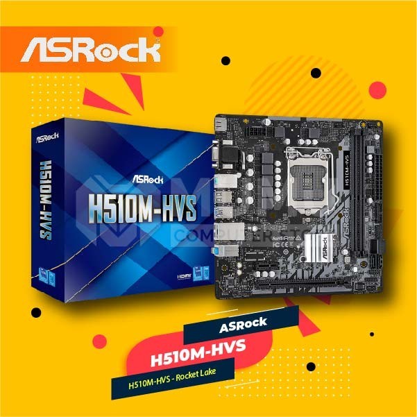 Jual Asrock H510M HVS Intel LGA1200 H510 DDR4 Motherboard Rocket Lake