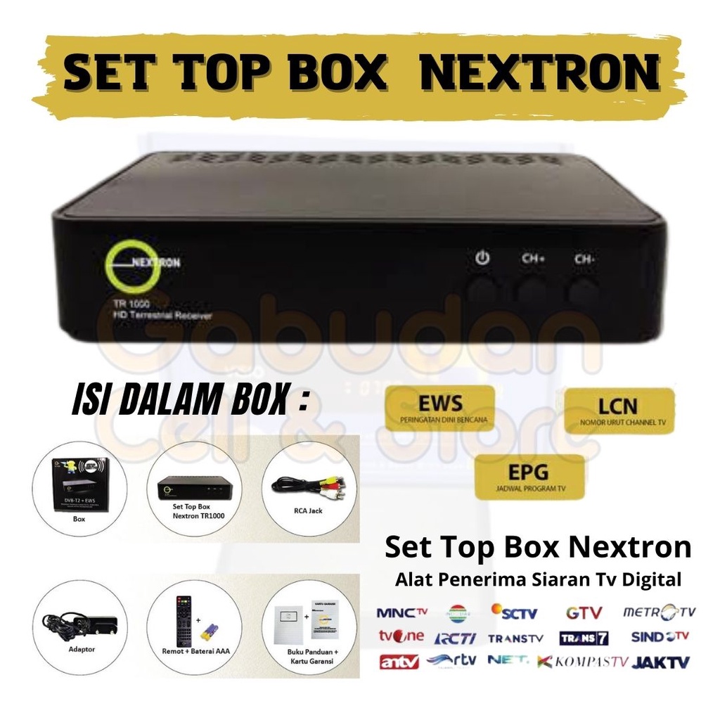 Jual SET TOP BOX NEXTRON TR 1000 DVB T2 EWS Shopee Indonesia